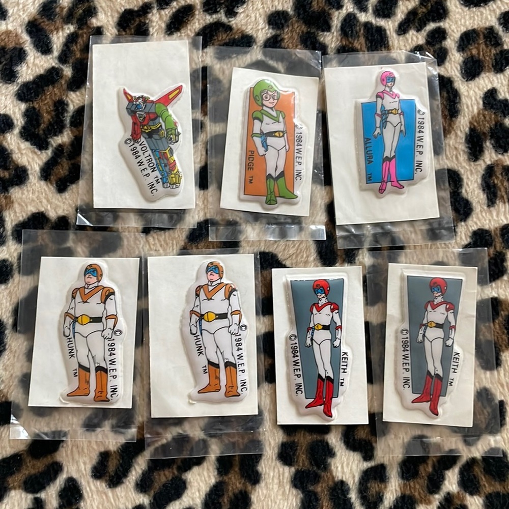 1984 VOLTRON Lion Force Vintage Puffy Sticker Cartoon Anime Robot 80s WEP Toy